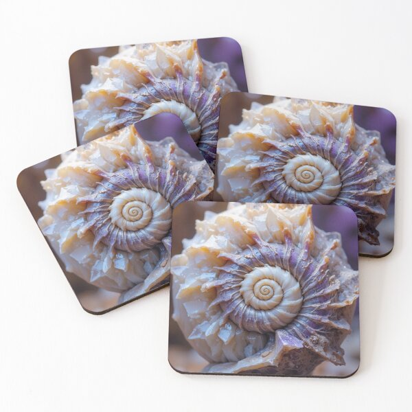 Item preview, Purple Crystalline snail shell forming crystal coral designed and sold by Diamanths.