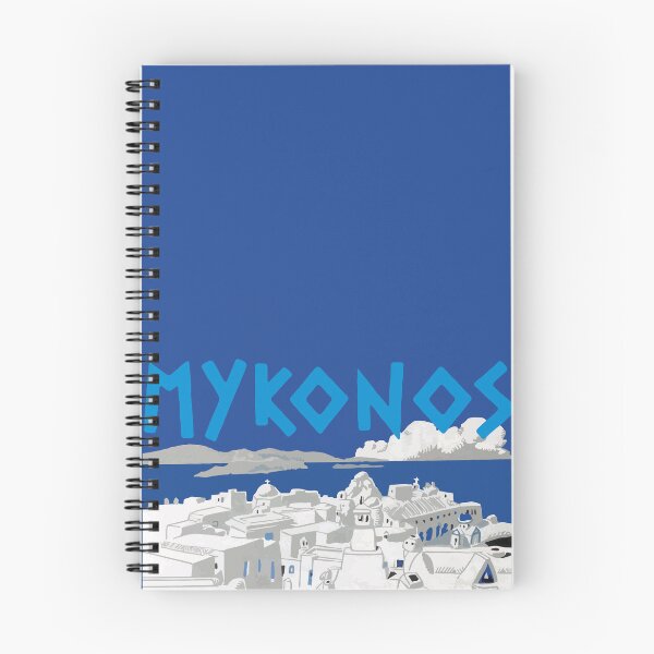 Item preview, Mykonos the blue and white island, vintage drawing edition. designed and sold by angelisart.