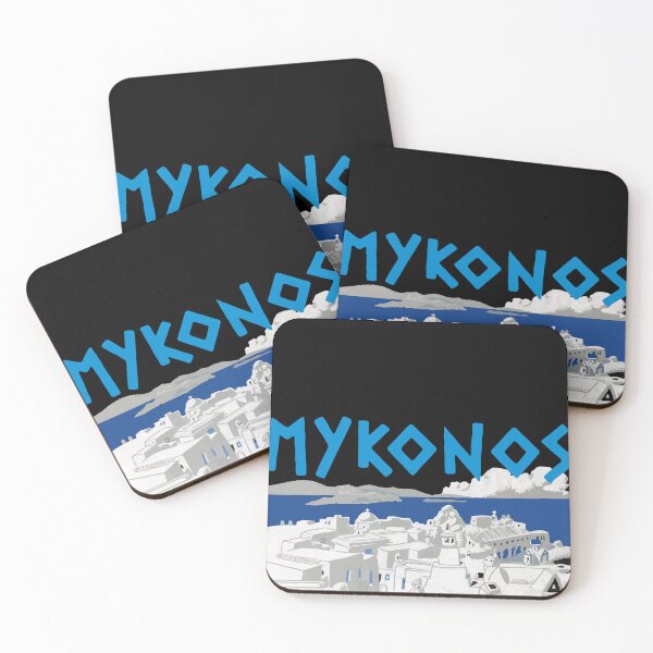 Item preview, Mykonos the blue and white island, vintage drawing edition. designed and sold by angelisart.
