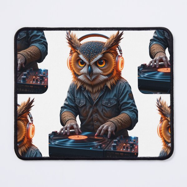 Item preview, DJ Eule plays music in the forest! designed and sold by HorizonStores.