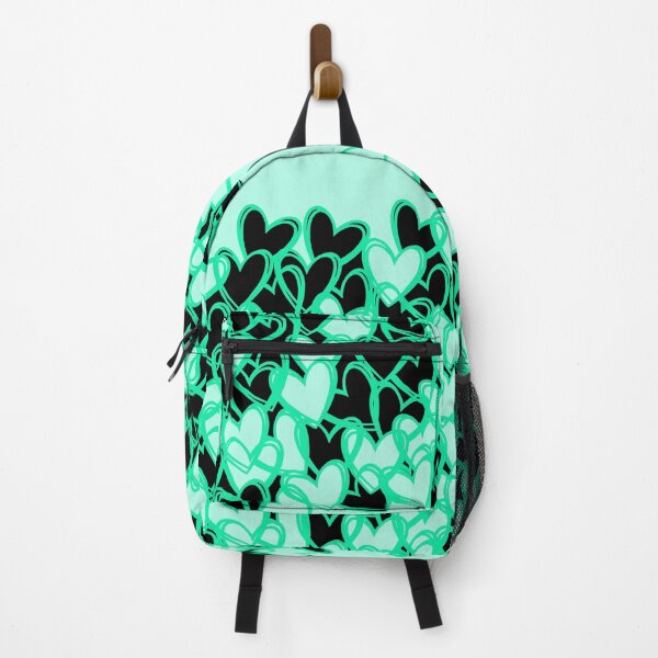 Item preview, abstract pattern of green hearts designed and sold by JVNS.