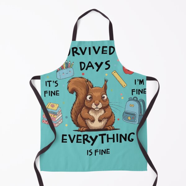 Item preview, I Survived 100 Days Of School It's Fine I'm Fine Squirrel Funny designed and sold by d247.