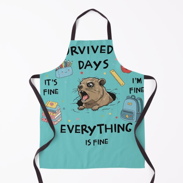 Item preview, I Survived 100 Days Of School It's Fine I'm Fine Rock Hyrax Awawa designed and sold by d247.