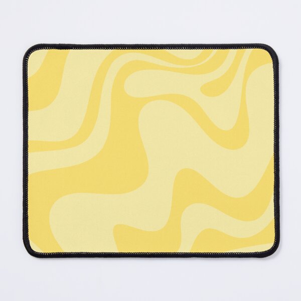 Item preview, Retro Liquid Swirl Contemporary Abstract Pattern 2 in Double Butter Yellow designed and sold by kierkegaard.
