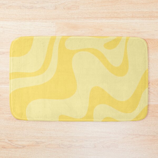 Item preview, Retro Liquid Swirl Contemporary Abstract Pattern 2 in Double Butter Yellow designed and sold by kierkegaard.