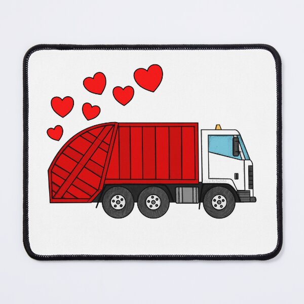 Item preview, Valentines Garbage Truck Wedding Anniversary Bin Lorry designed and sold by doodlerob.
