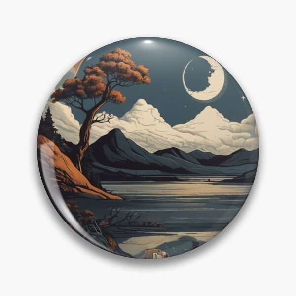 Item preview, Mystical Landscape Under the Crescent Moon designed and sold by KilianSzmid.