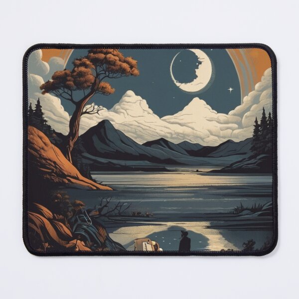 Item preview, Mystical Landscape Under the Crescent Moon designed and sold by KilianSzmid.