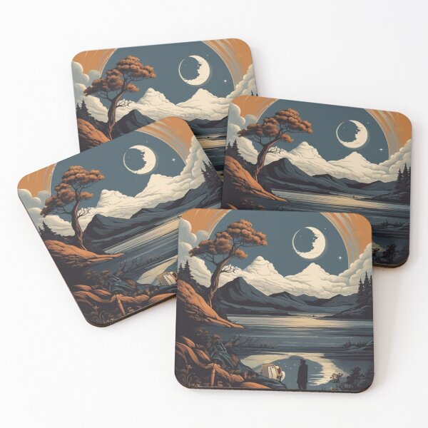 Item preview, Mystical Landscape Under the Crescent Moon designed and sold by KilianSzmid.