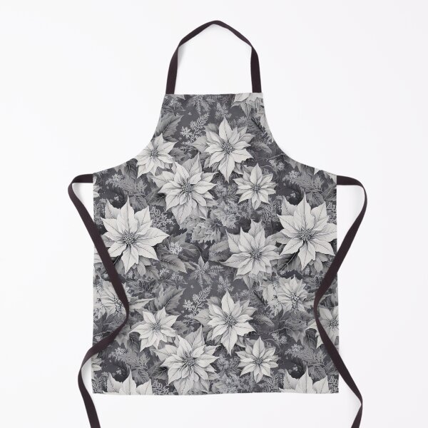 Artikelvorschau, Frosted Winter Blumen Weihnachtssterne mit Schneeflocke in gedeckten Grau- und Weißtönen entworfen und verkauft von Designbes.