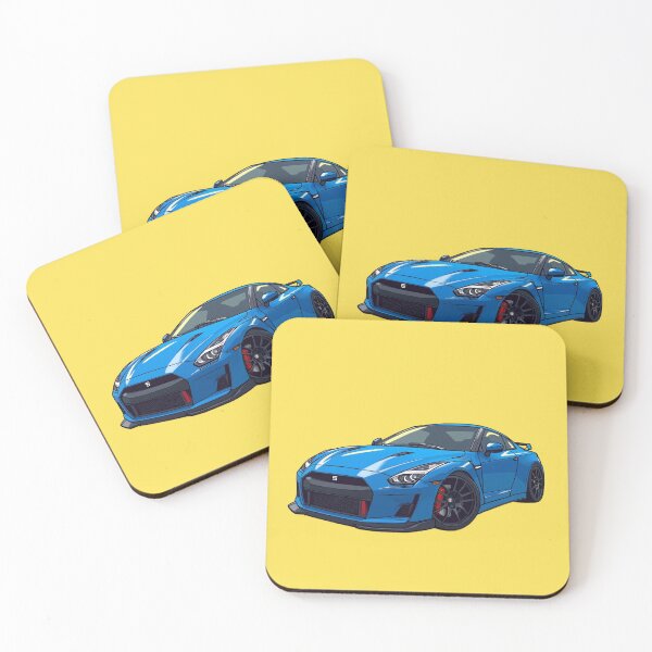 Item preview, Glossy blue gtr against yellow plains comic style designed and sold by kahida.