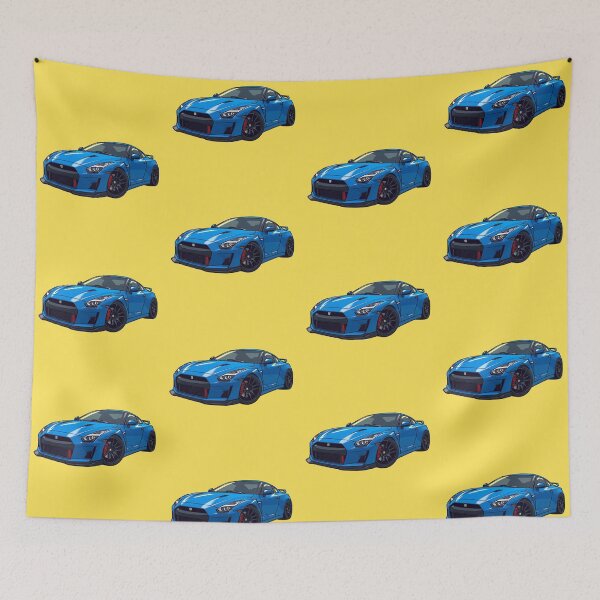 Item preview, Glossy blue gtr against yellow plains comic style designed and sold by kahida.