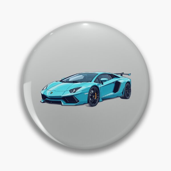 Item preview, Lambo lines cyan silhouette comic style illustration designed and sold by kahida.