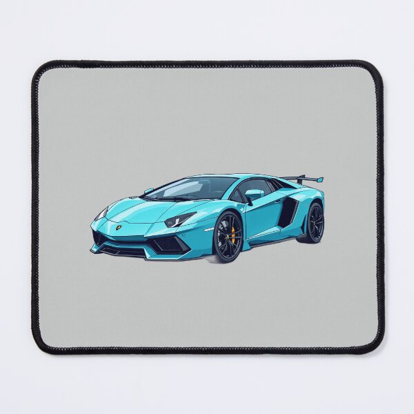 Item preview, Lambo lines cyan silhouette comic style illustration designed and sold by kahida.