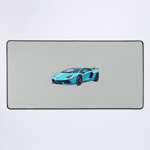 Item preview, Lambo lines cyan silhouette comic style illustration designed and sold by kahida.