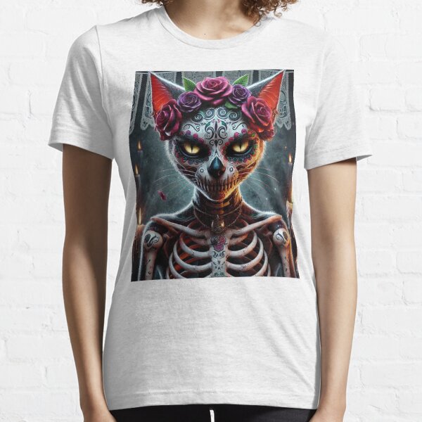 Artikel-Vorschau von Die Calavera-Katze, designt und verkauft von catmeloncat.