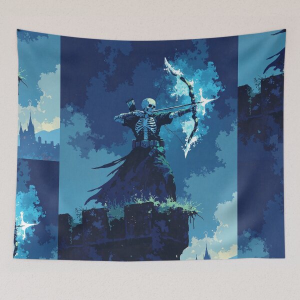 Item preview, Spectral sentinel atop crumbling ruins designed and sold by MadeByHaresShop.