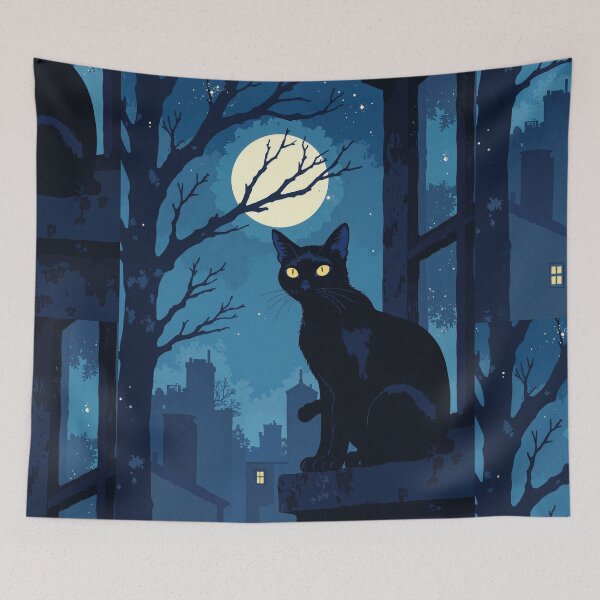 Item preview, Moonlight vigil a watchful guardian designed and sold by MadeByHaresShop.