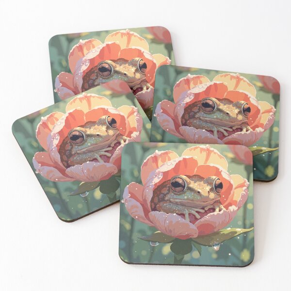 Item preview, Dreamy morning the slumbering frog designed and sold by MadeByHaresShop.