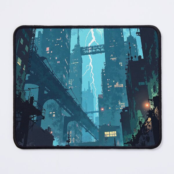 Item preview, Shattered city lit precipice designed and sold by MadeByHaresShop.