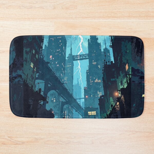 Item preview, Shattered city lit precipice designed and sold by MadeByHaresShop.