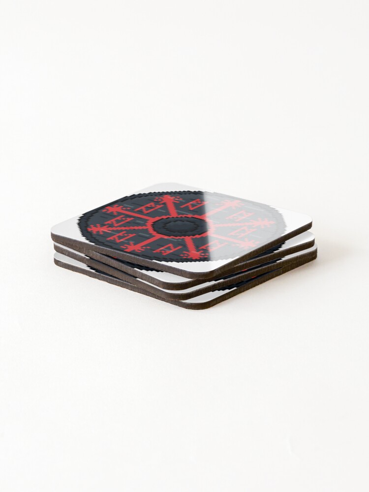 Thumbnail 4 of 5, Coasters (Set of 4), Runic Shield designed and sold by LavenderPone.