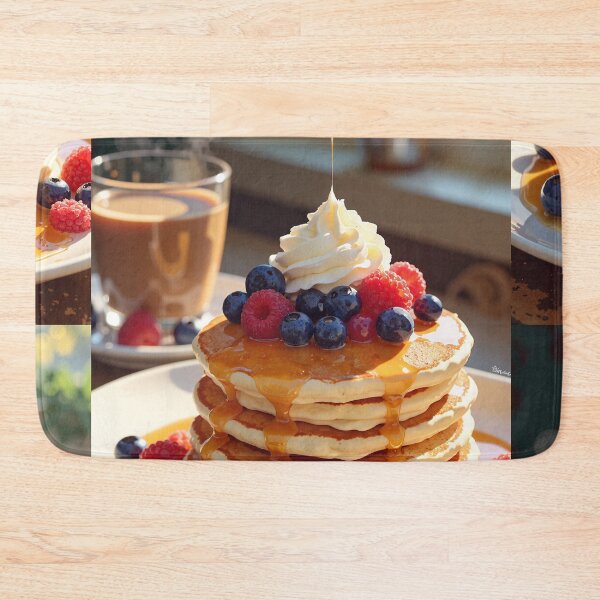 Item preview, Morning delight a stack of berrytopped pancakes with designed and sold by MadeByHaresShop.