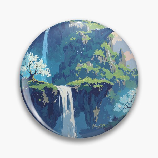 Item preview, Luminous oasis floating sanctuaries amidst glowing bridges designed and sold by MadeByHaresShop.