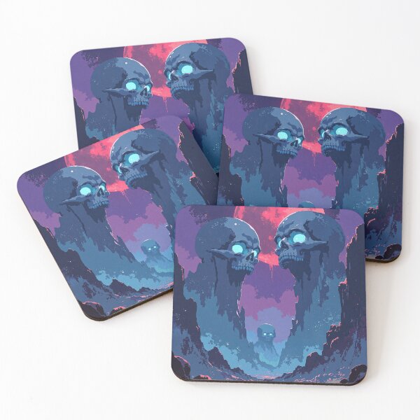 Item preview, Glowing grim peaks under crimson moon designed and sold by MadeByHaresShop.