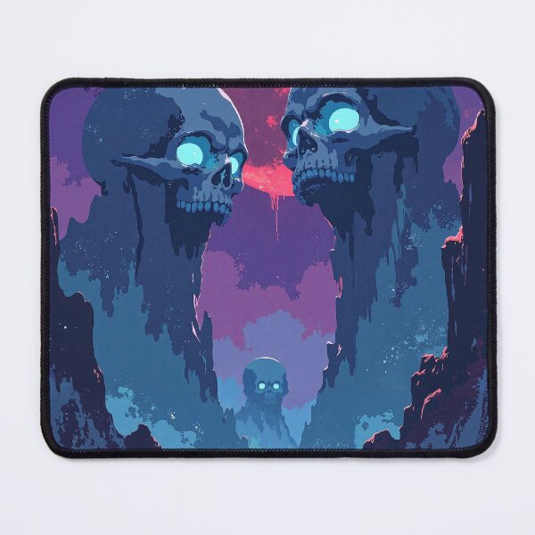 Item preview, Glowing grim peaks under crimson moon designed and sold by MadeByHaresShop.