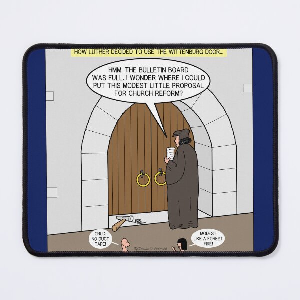 Item preview, Luther and the Wittenburg Door designed and sold by Out to Lunch Cartoons and More.