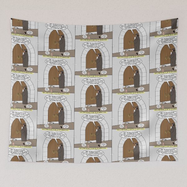Item preview, Luther and the Wittenburg Door designed and sold by Out to Lunch Cartoons and More.