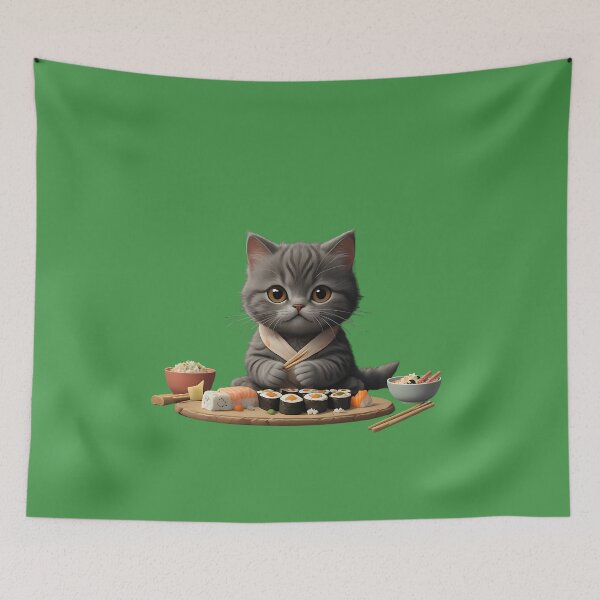 Item preview, Kawaii Cat Gourmet of Sushi, ideal Gift designed and sold by Indoni.