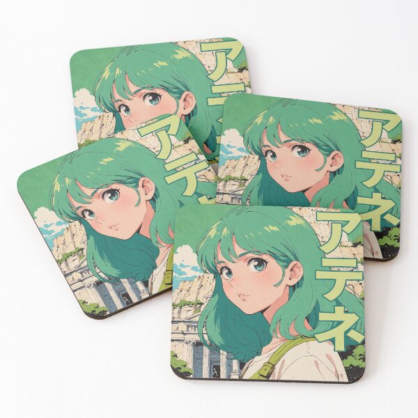 Item preview, Athens Greece Green Haired Anime Girl 80s Retro Aesthetic Vintage Cultural Travel  designed and sold by onlyanimevibes.
