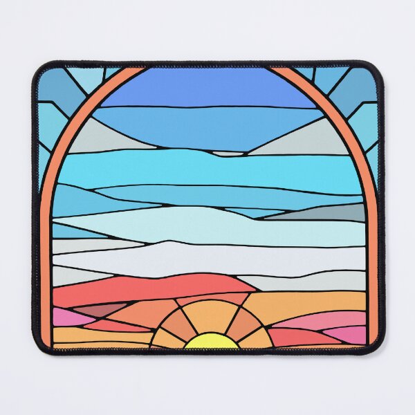 Item preview, Stained glass sunset designed and sold by SpectrumShine.