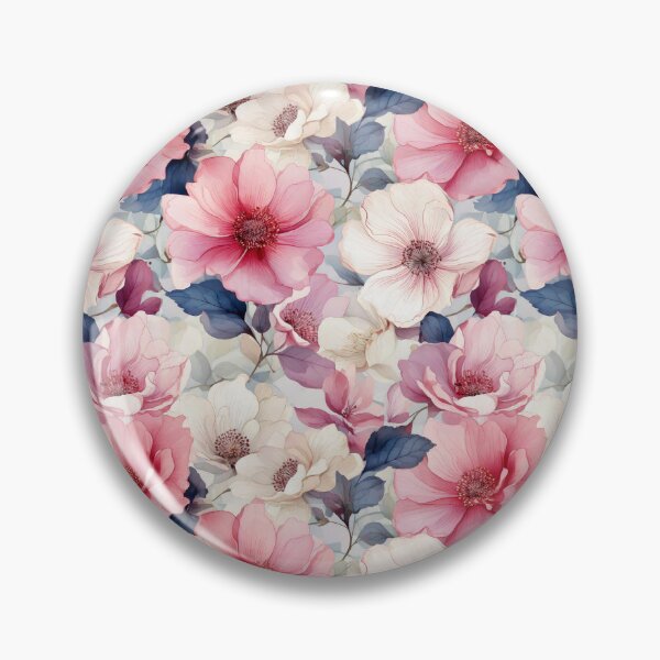 Item preview, Hand painted watercolor florals in pink color designed and sold by Designbes.