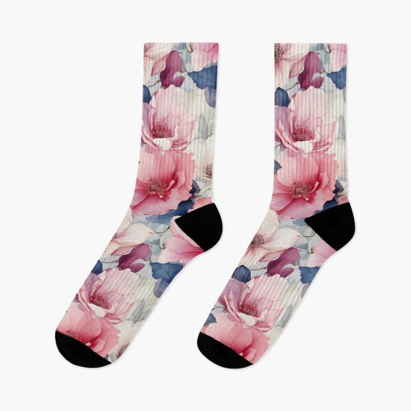 Item preview, Hand painted watercolor florals in pink color designed and sold by Designbes.