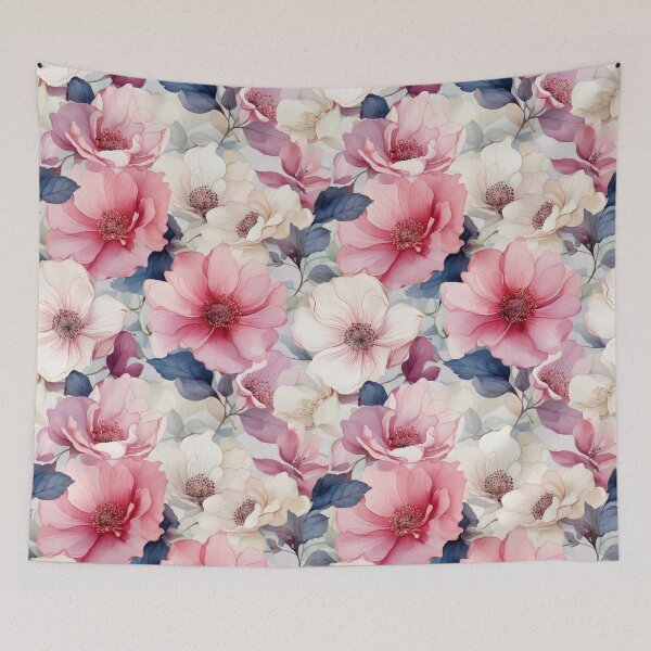 Item preview, Hand painted watercolor florals in pink color designed and sold by Designbes.