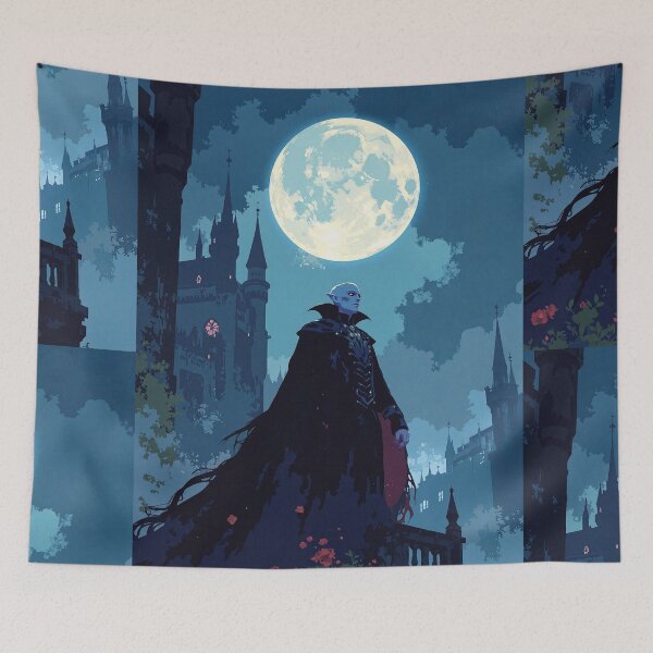 Item preview, Moonlit vampire overlook elegant terror designed and sold by ShroomForge.