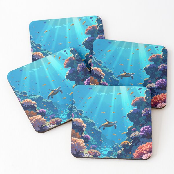 Item preview, Vibrant tide dance of sea life designed and sold by ShroomForge.