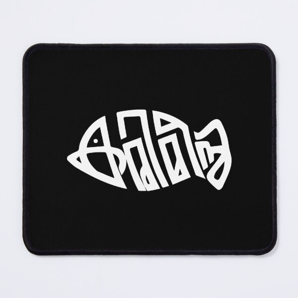 Item preview, Fish Calligraphy T-shirt – Artistic Ocean-Inspired Design designed and sold by radhakidesign.
