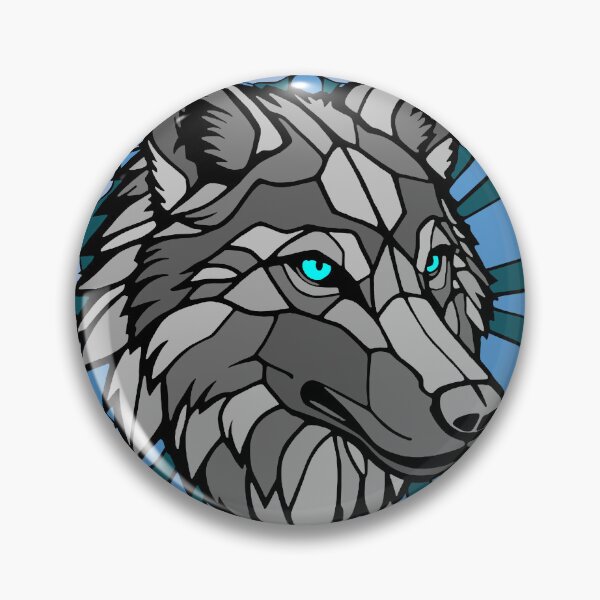 Item preview, Stained glass wolf designed and sold by SpectrumShine.
