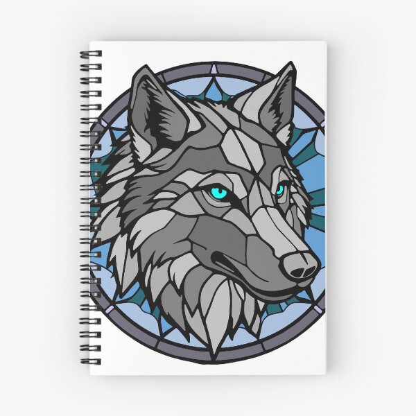 Item preview, Stained glass wolf designed and sold by SpectrumShine.