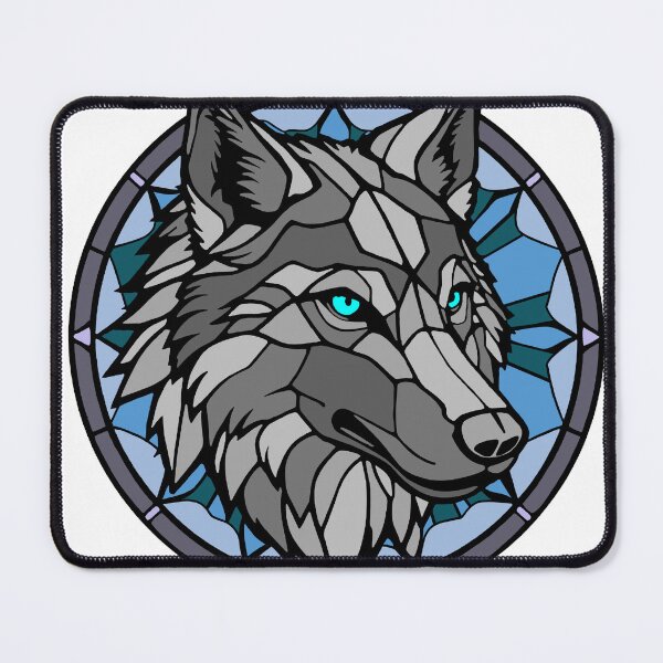 Item preview, Stained glass wolf designed and sold by SpectrumShine.