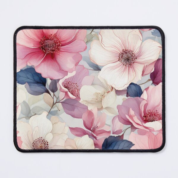 Item preview, Hand painted watercolor florals in pink color designed and sold by Designbes.