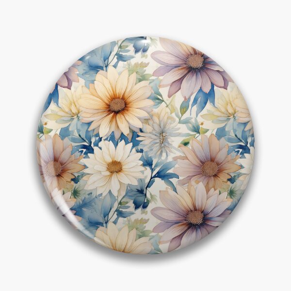 Item preview, Watercolor Hand painted florals in soft colors designed and sold by Designbes.