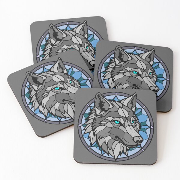 Item preview, Stained glass wolf designed and sold by SpectrumShine.