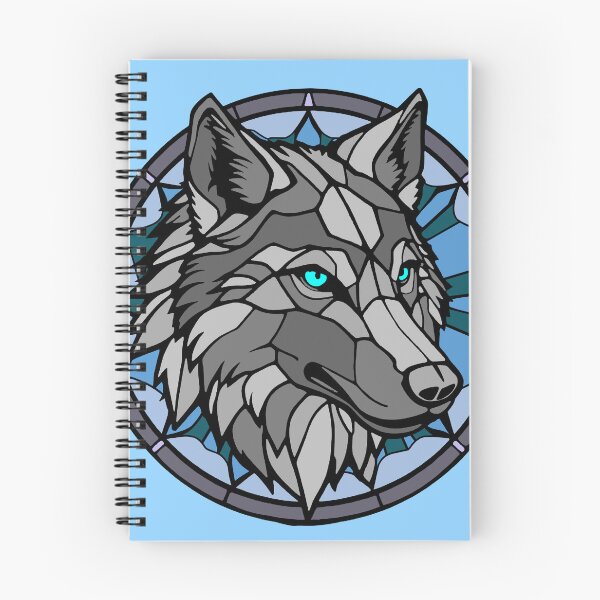 Item preview, Stained glass wolf designed and sold by SpectrumShine.