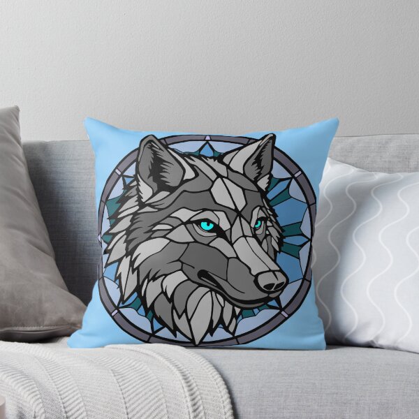 Item preview, Stained glass wolf designed and sold by SpectrumShine.