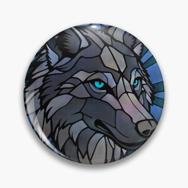 Item preview, Stained glass wolf designed and sold by SpectrumShine.